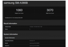 三星 Galaxy A36 运行 Geekbench
